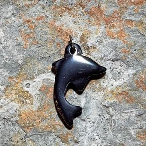 ✨3/$25✨ dolphin pendant in hematite stone